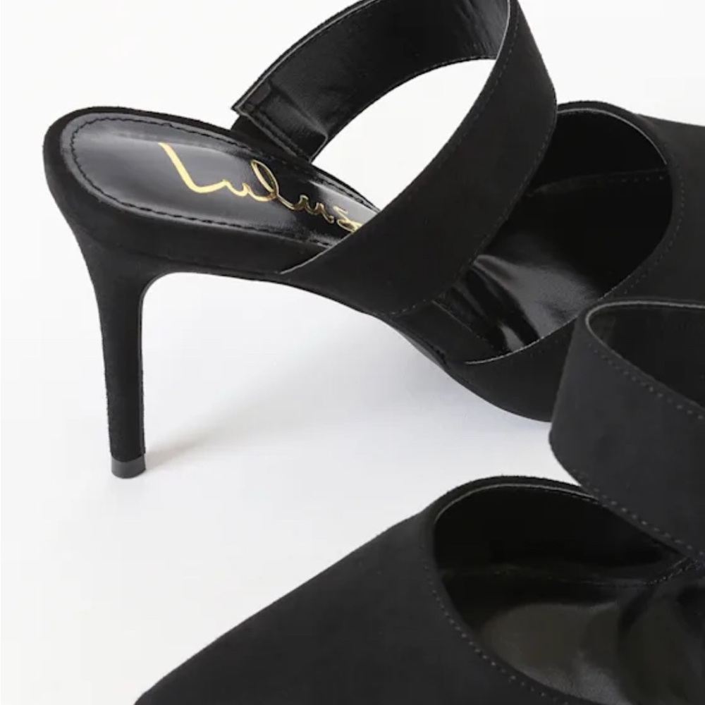 Lulu's Chic Black “Faire” Pointed Toe Mules - Picture 4 of 10